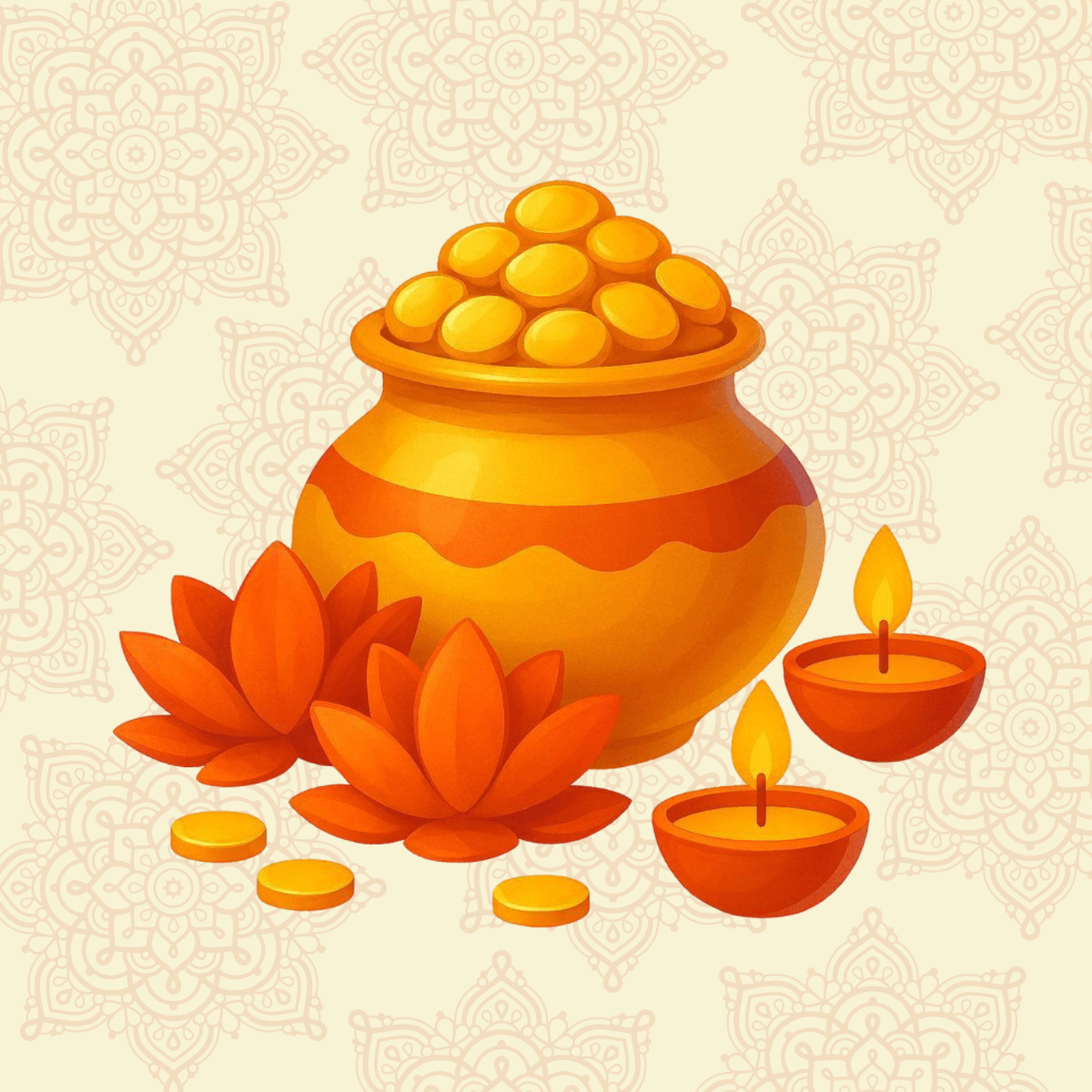 Free Dhanteras Clipart Background Template to Edit Online