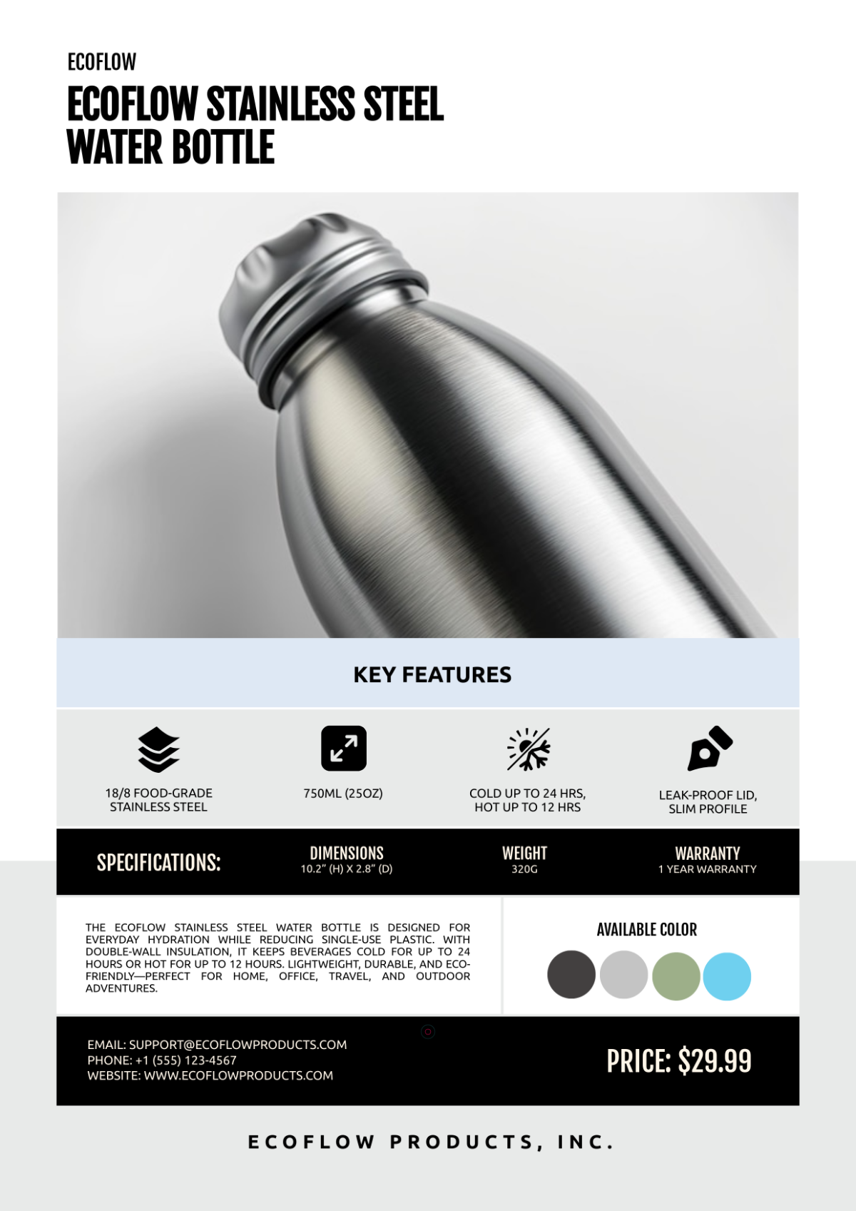 Free Product Fact Sheet Template to Edit Online