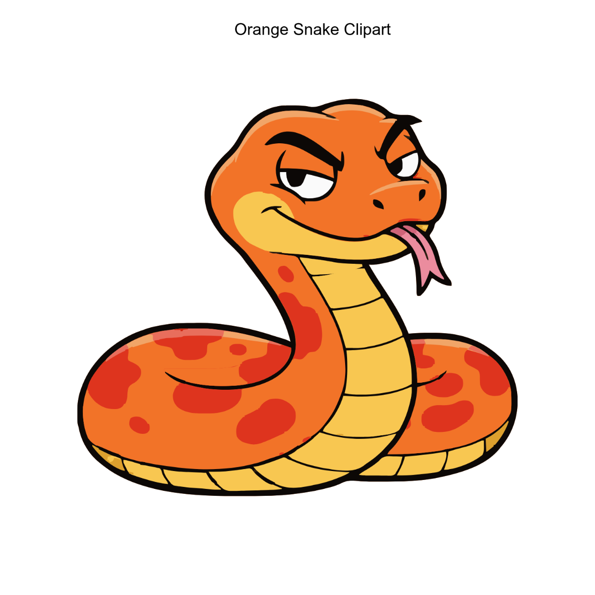 Free Orange Snake Cartoon Vector Clipart (PNG, SVG) to Edit Online