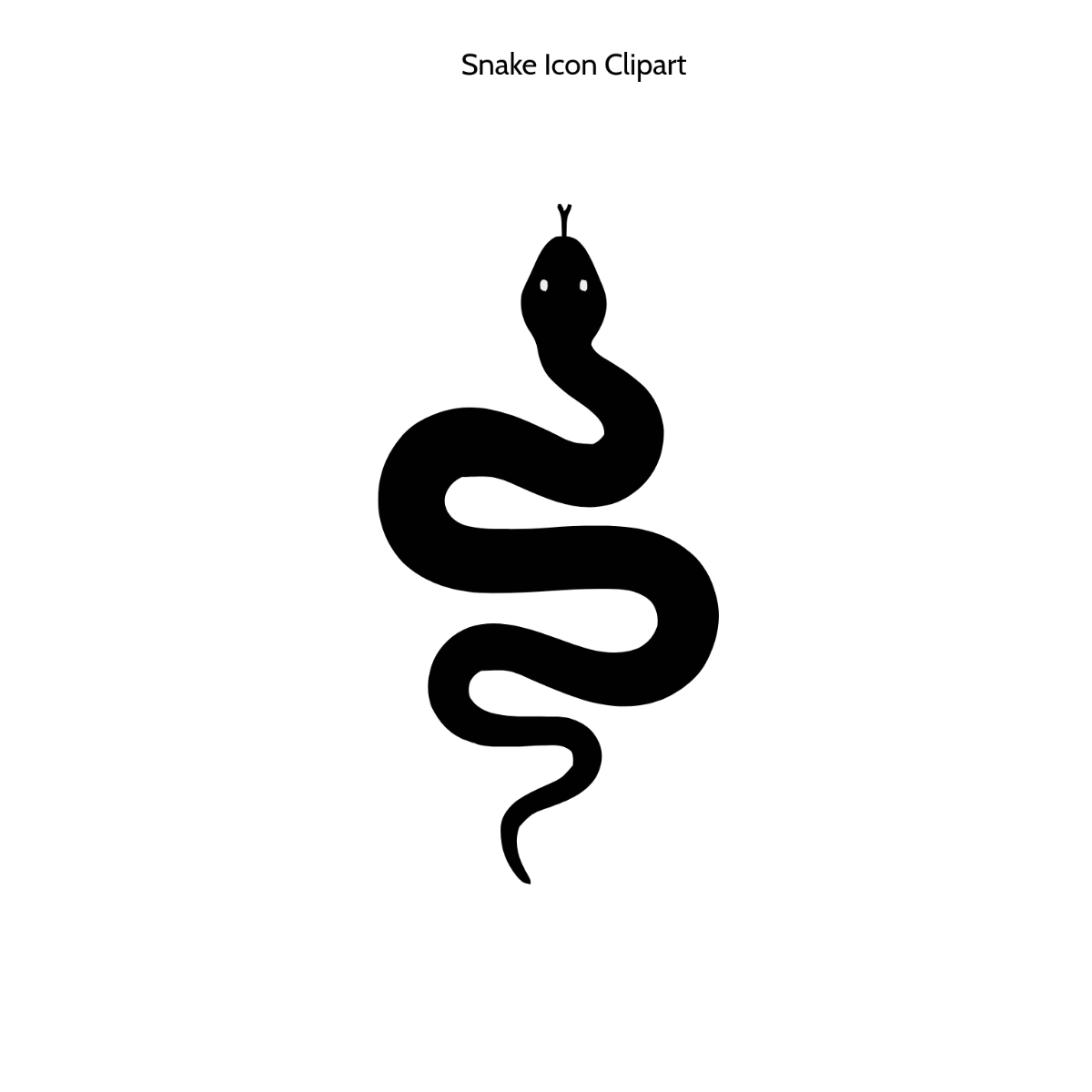 Free Snake Icon Silhouette Vector Clipart (PNG, SVG) to Edit Online