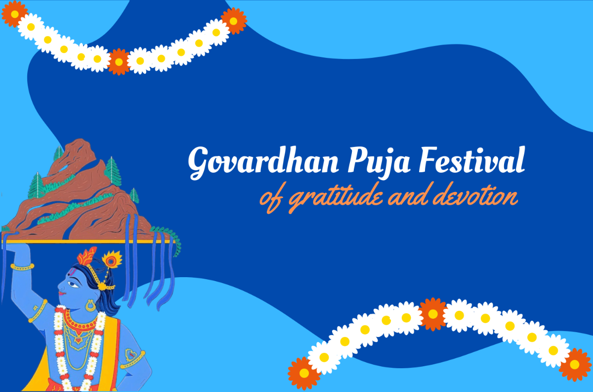 Free Creative Govardhan Puja Banner Template to Edit Online