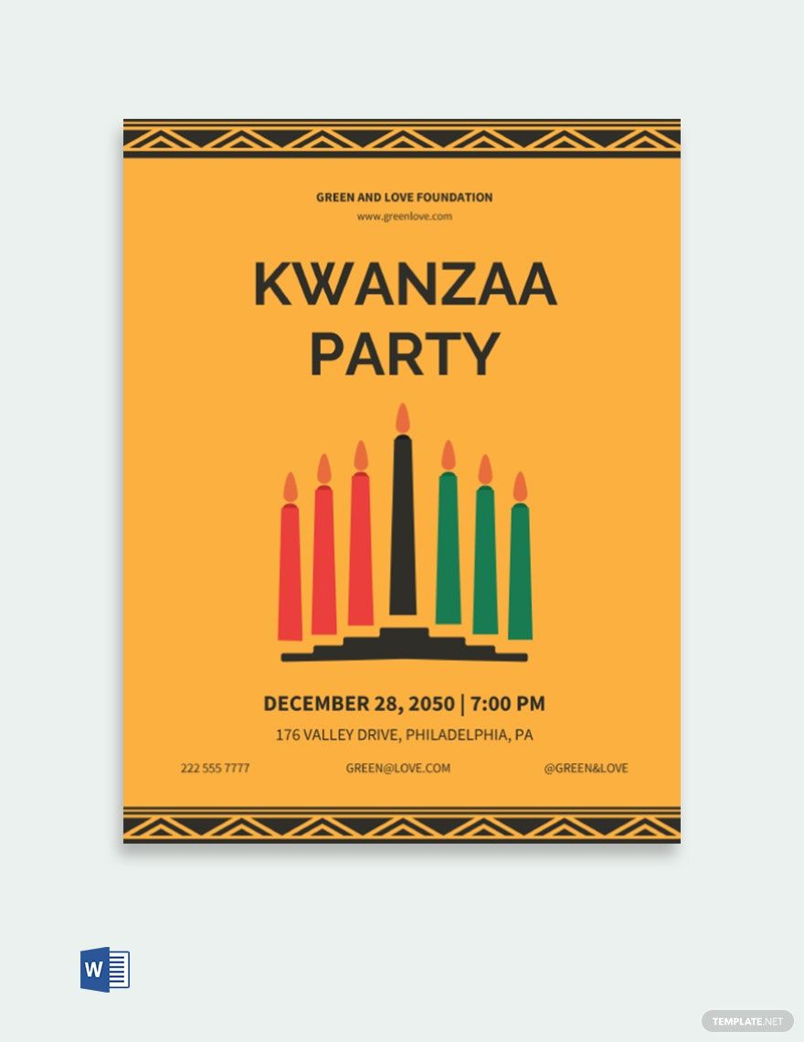 Kwanzaa Party Flyer Template