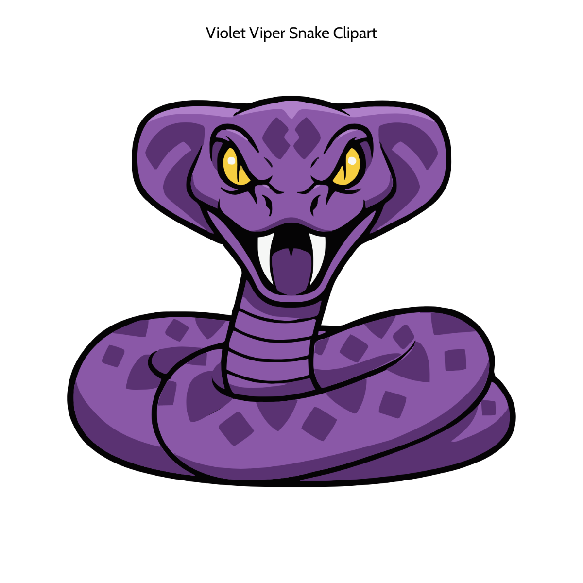 Free Violet Viper Snake Vector Clipart (PNG, SVG) to Edit Online
