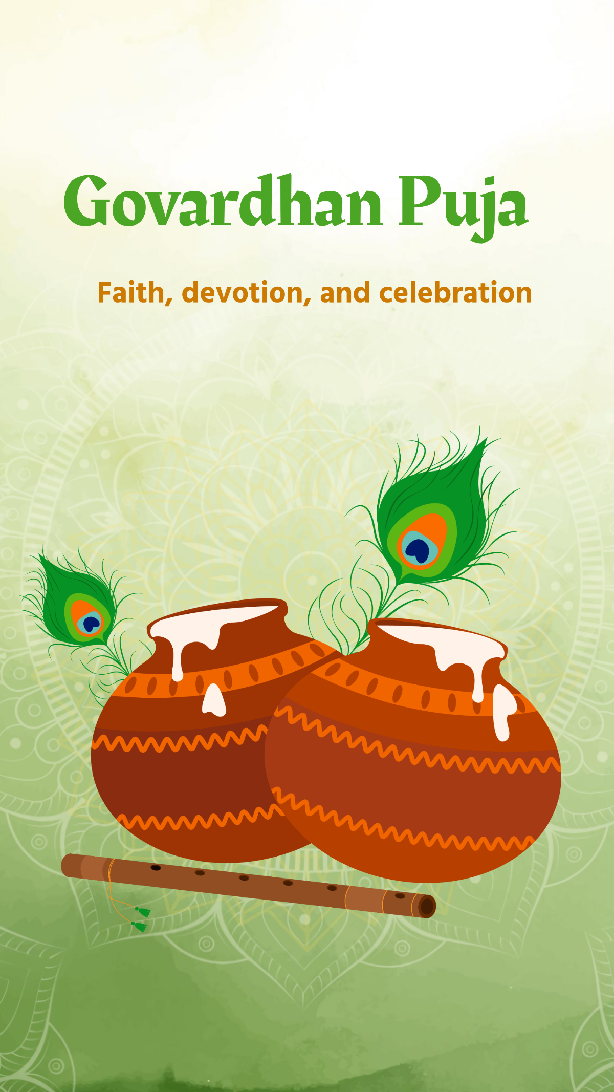 Free Govardhan Puja Instagram Story Template to Edit Online