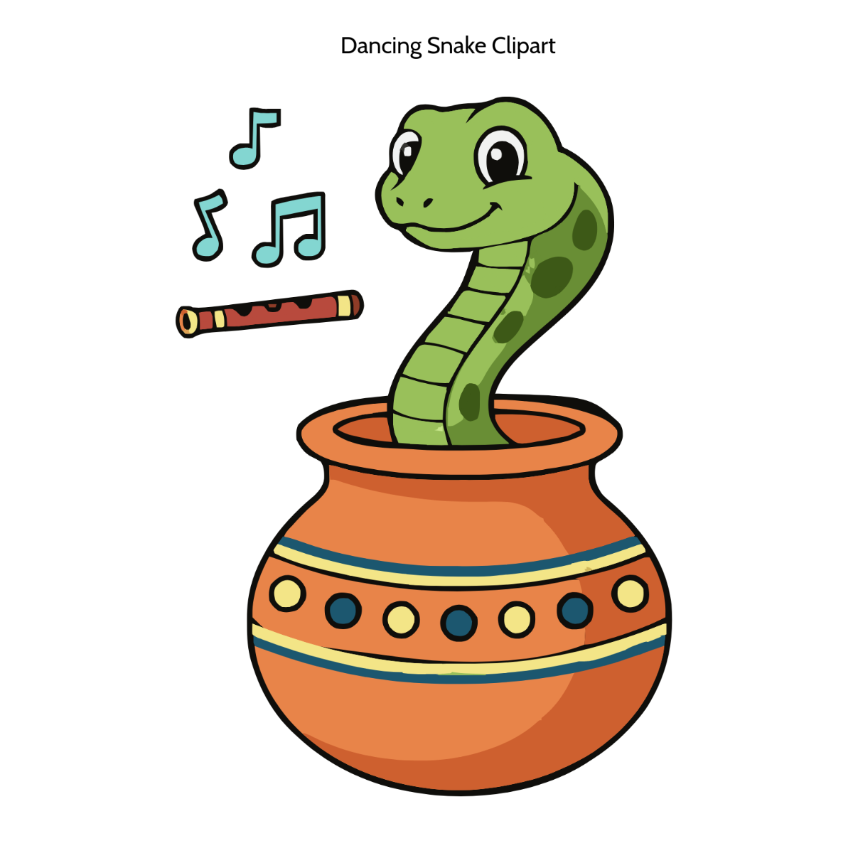 Free Dancing Snake Cartoon Vector Clipart (PNG, SVG) to Edit Online