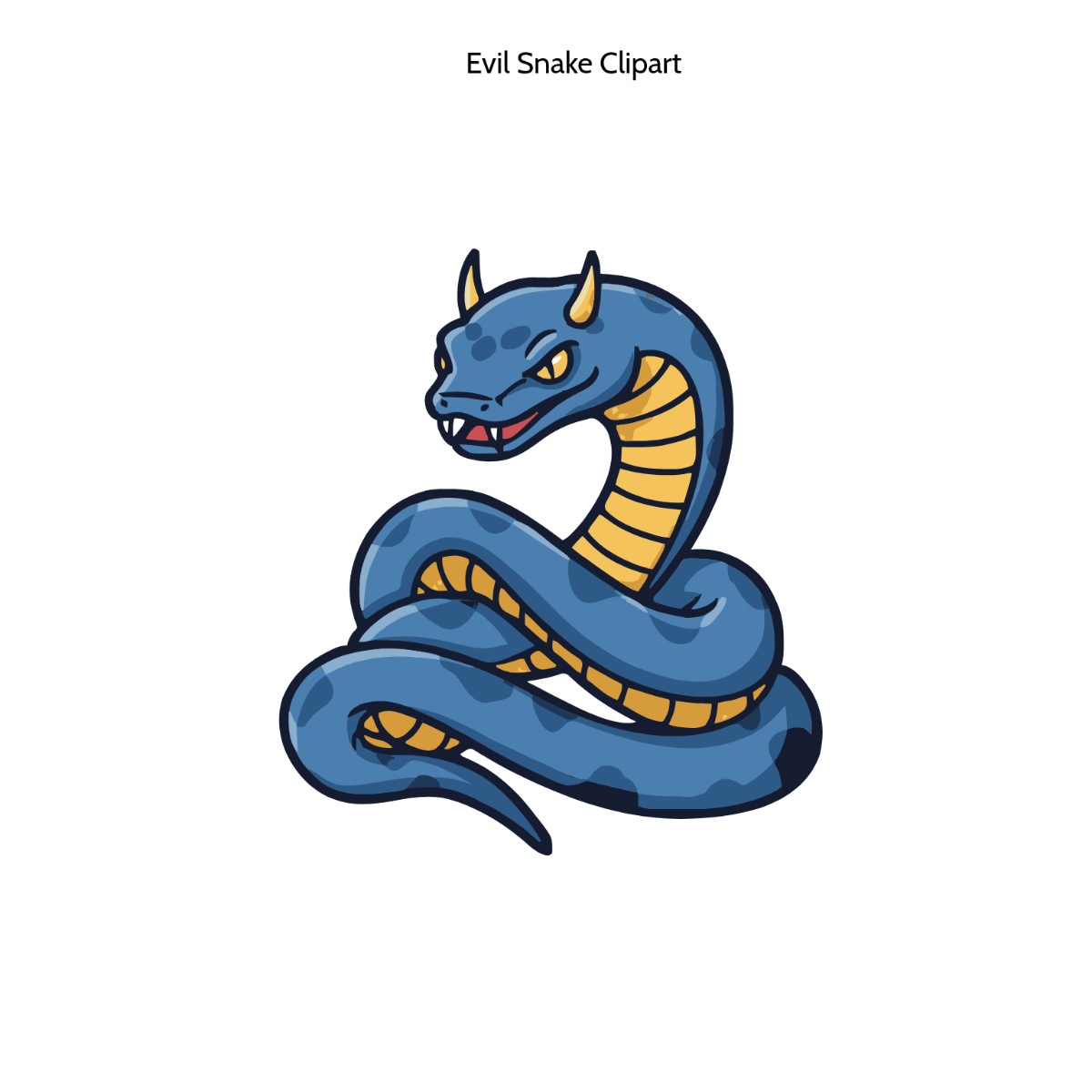 Free Evil Snake Symbol Vector Clipart (PNG, SVG) to Edit Online