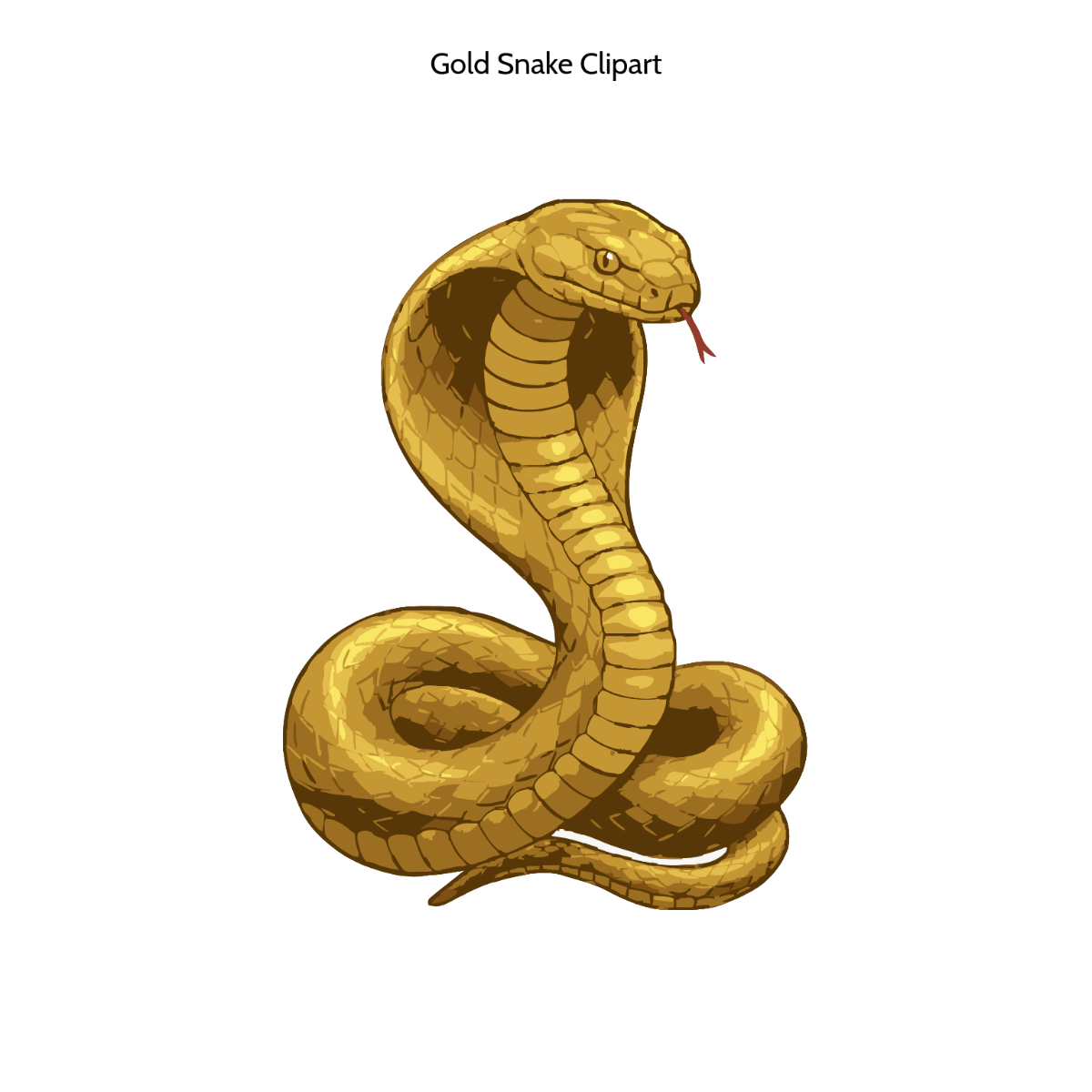 Free Gold Snake Vector Clipart (PNG, SVG) to Edit Online