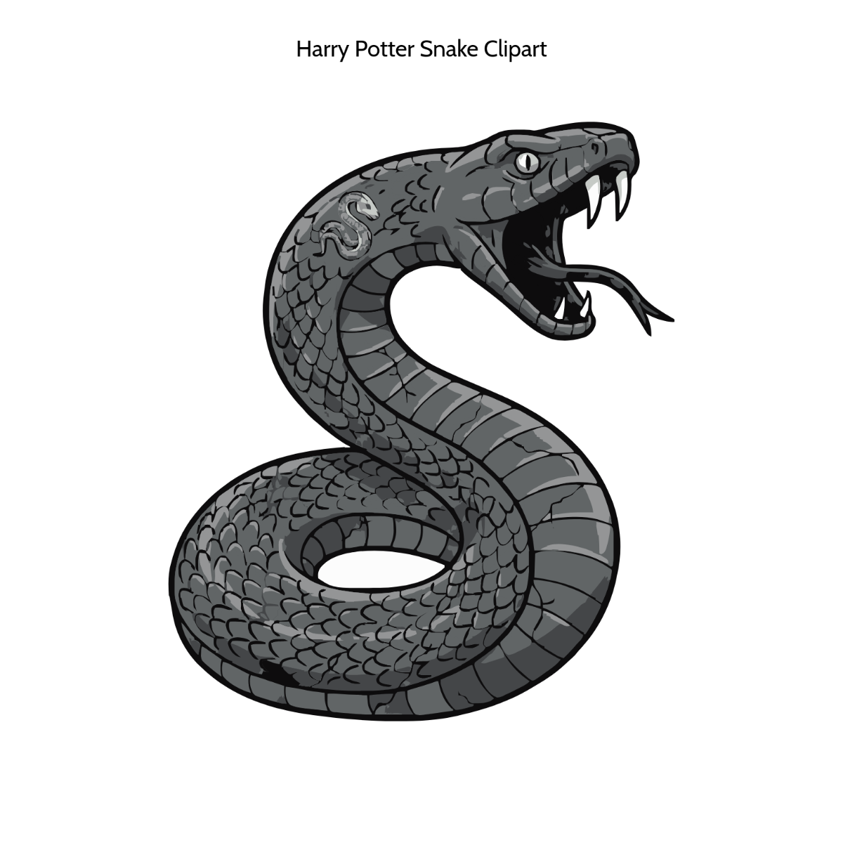 Free Harry Potter Snake Symbol Vector Clipart (PNG, SVG) to Edit Online