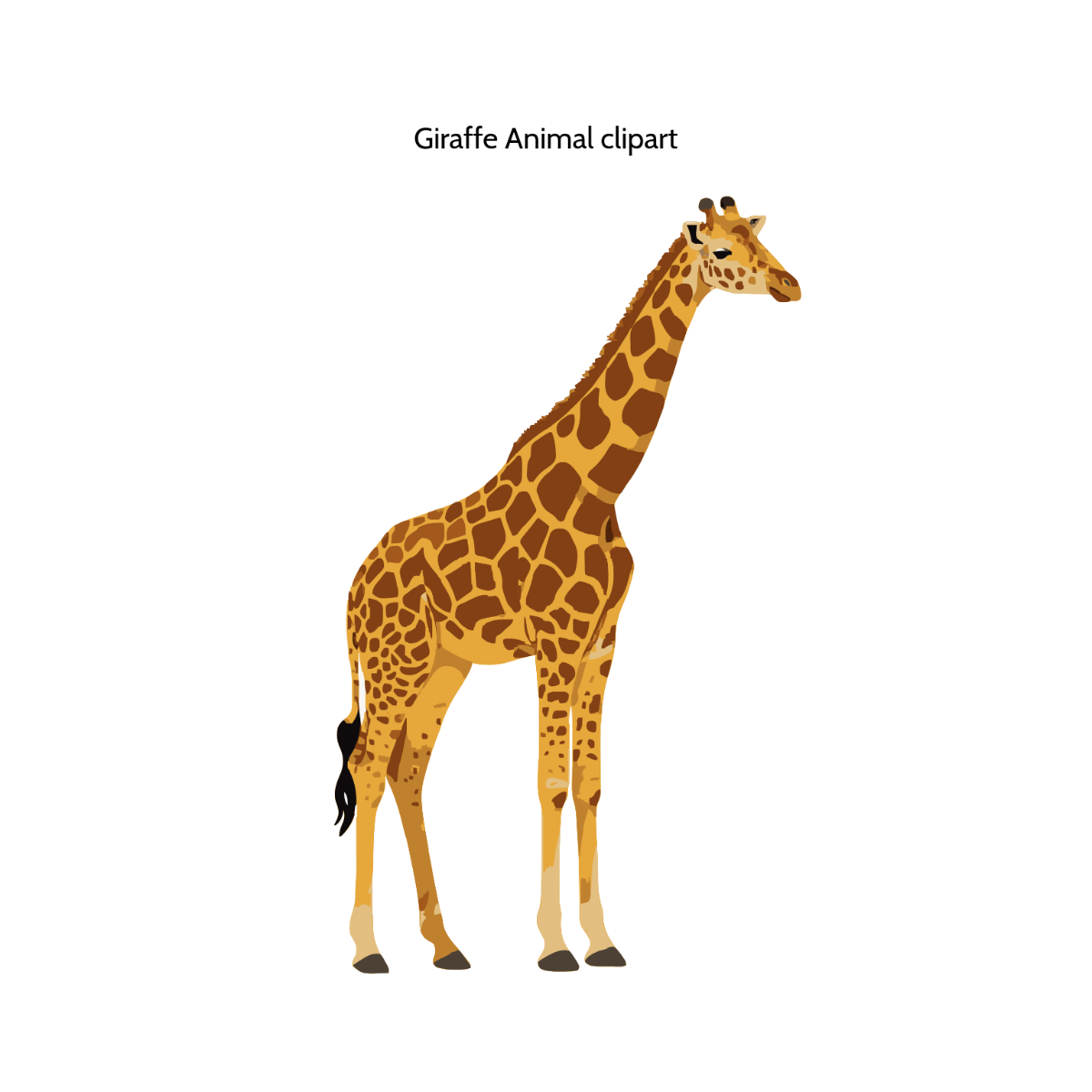 Free Giraffe Animal Vector Clipart (PNG, SVG) to Edit Online