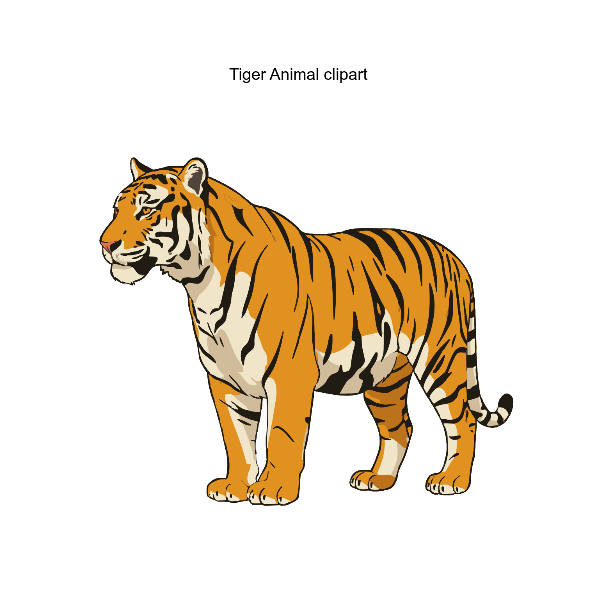 Free Tiger Animal Vector Clipart (PNG, SVG) to Edit Online