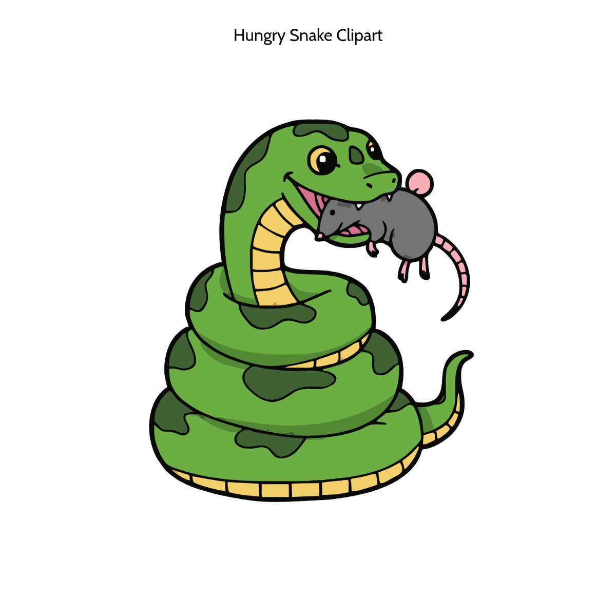 Free Hungry Snake Clipart to Edit Online