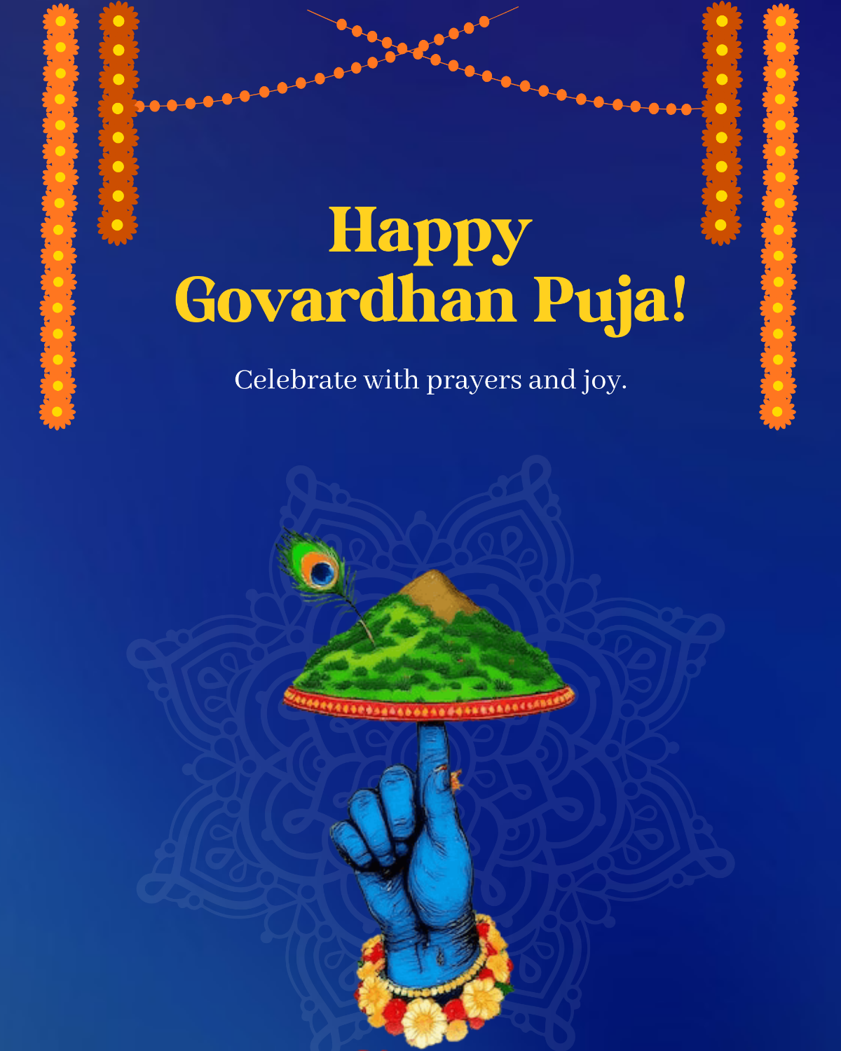 Govardhan Puja Social Media Post