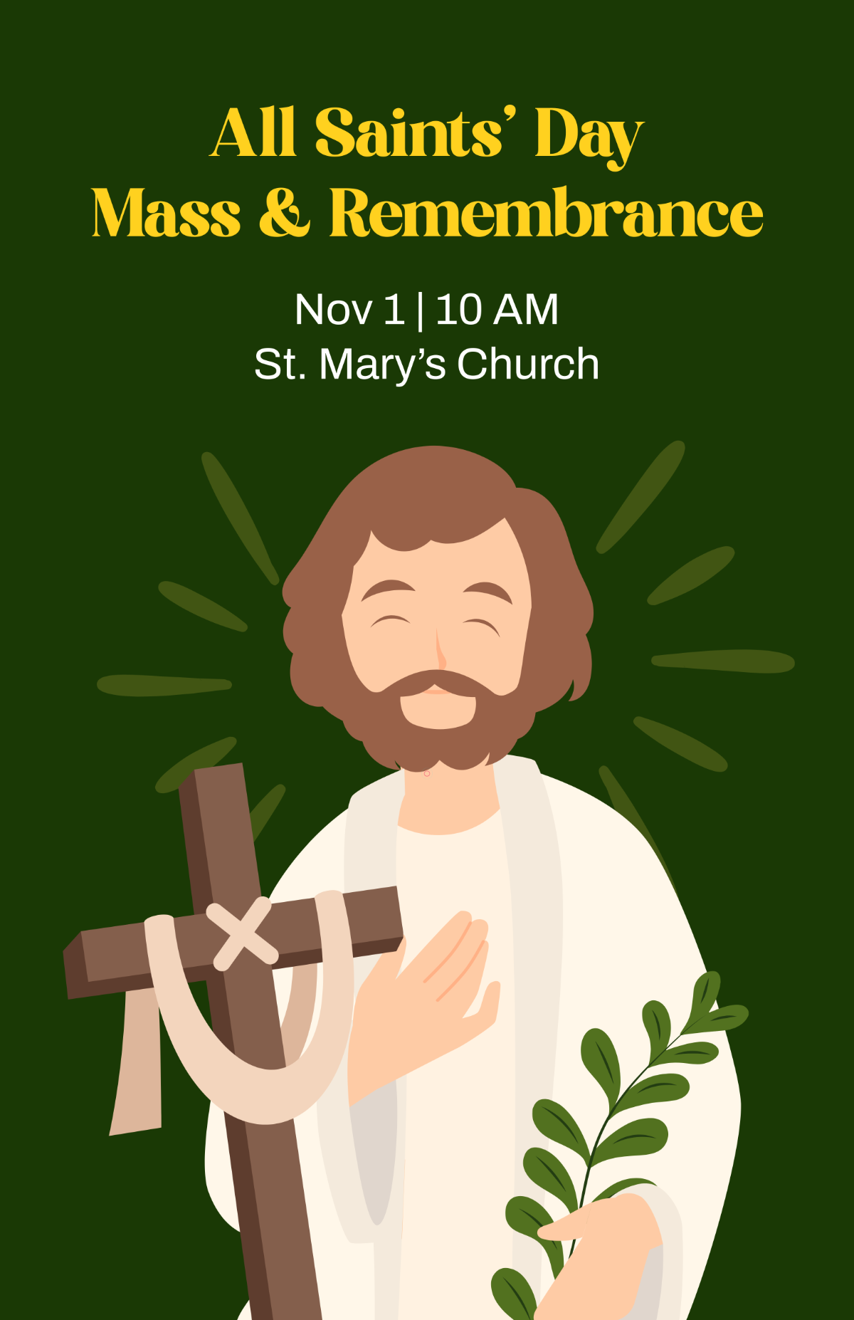 Free All Saints' Day Poster Template to Edit Online