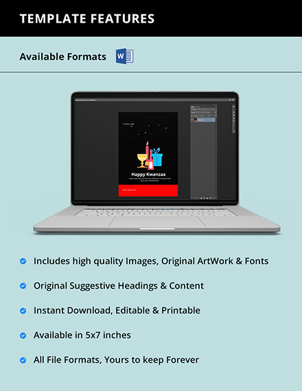 Free Happy Kwanzaa Greeting Card Design Template to Edit Online