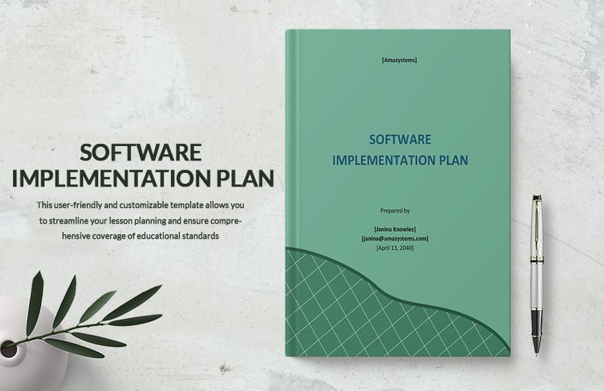 Editable Software Implementation Plan Template