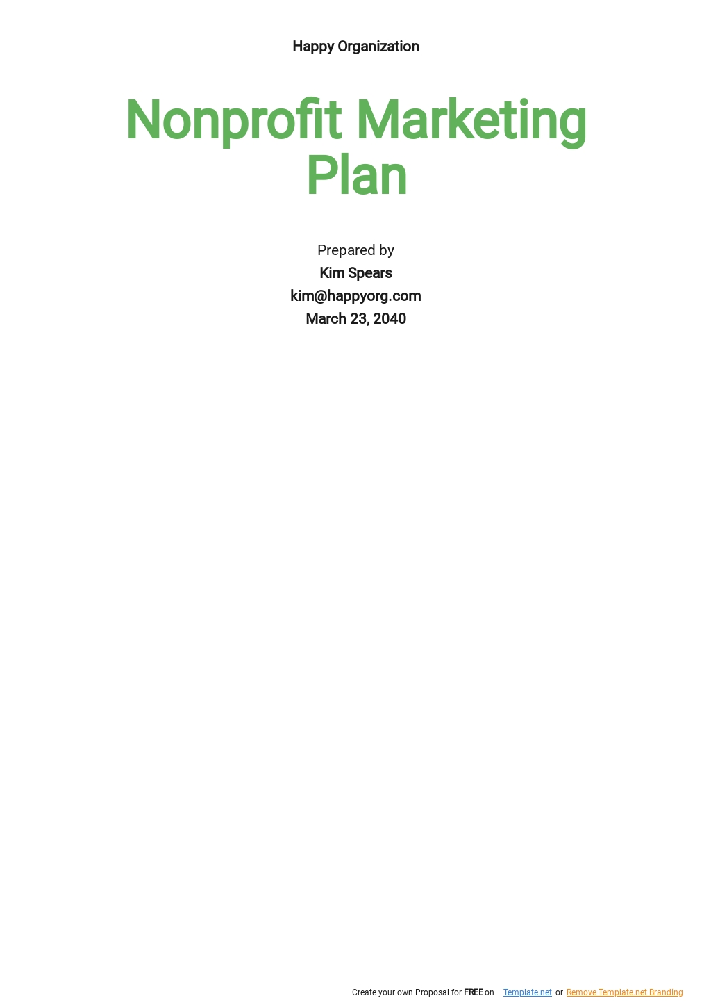 Free Nonprofit Business Plan Templates Download In Pdf Word Pages Google Docs Template Net