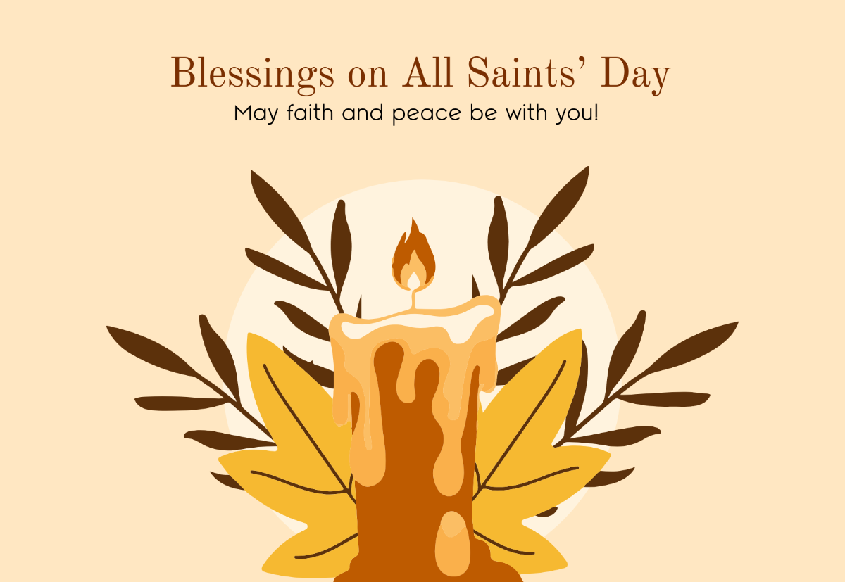 Free All Saints' Day Greeting Card Template to Edit Online