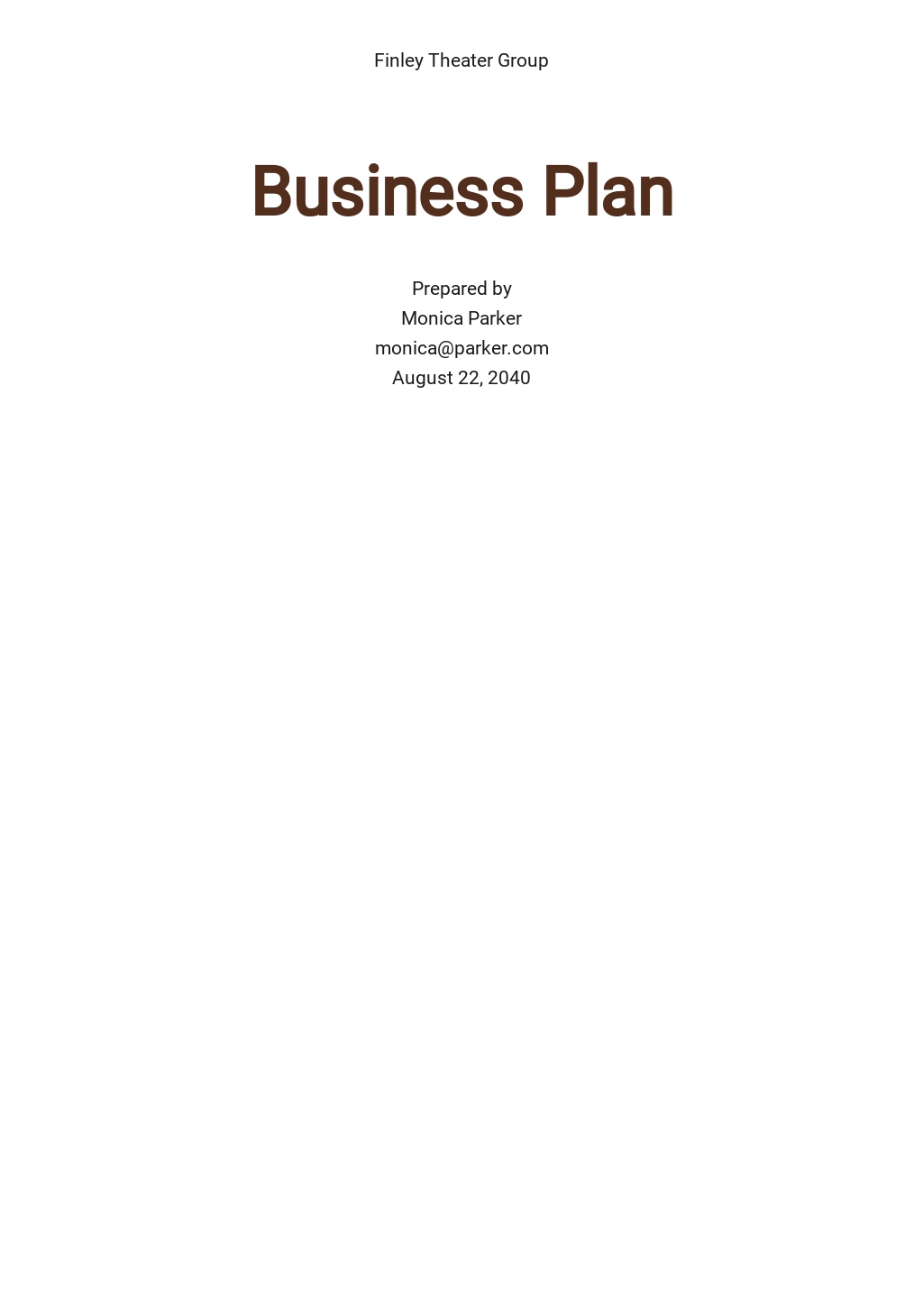 business plan templates for nonprofits