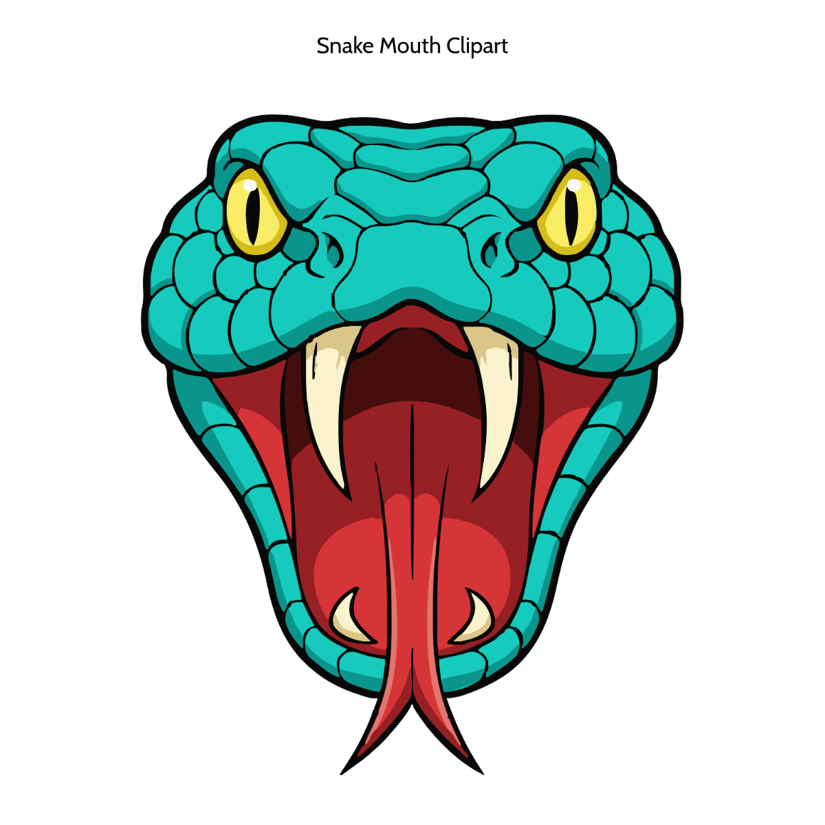 Free Snake Mouth Drawing Vector Clipart (PNG, SVG) to Edit Online