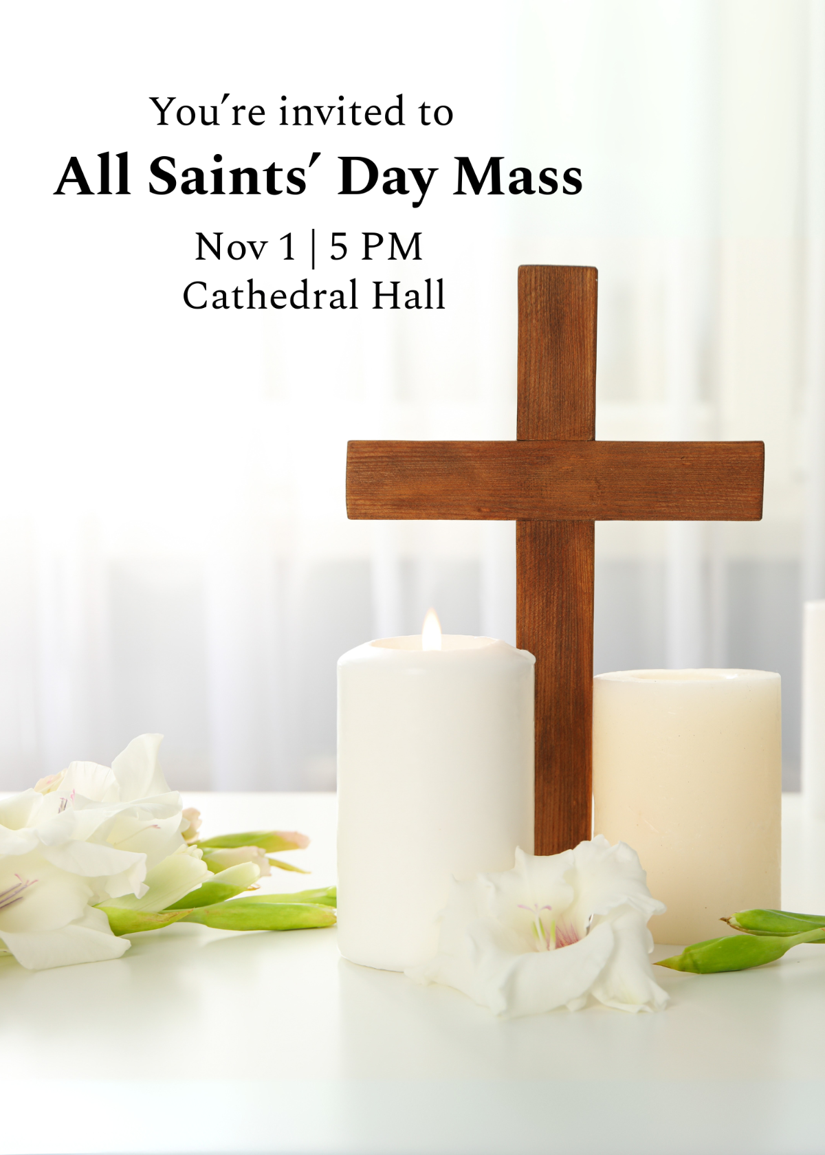 Free All Saints' Day Invitation Card Template to Edit Online