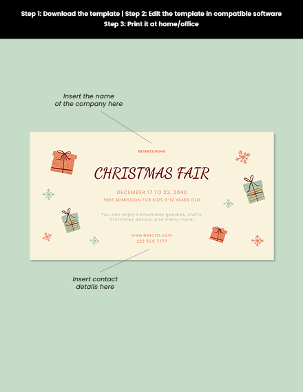 Free Christmas Fair Facebook Post Template to Edit Online