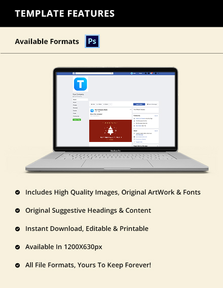 Free Merry christmas facebook post Template to Edit Online
