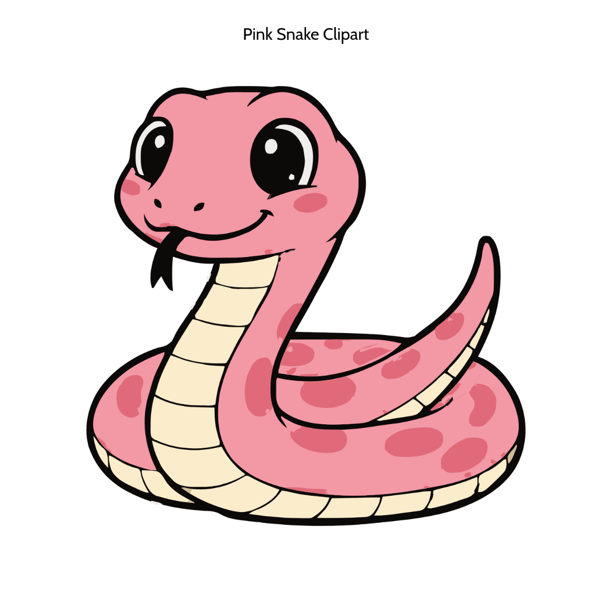 Free Pink Snake Clipart to Edit Online