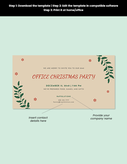 Free Christmas Party Facebook Post Template to Edit Online
