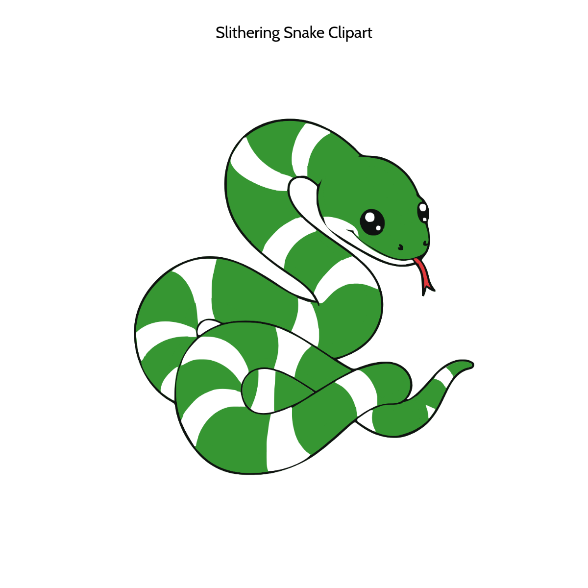 Free Slithering Snake Clipart to Edit Online