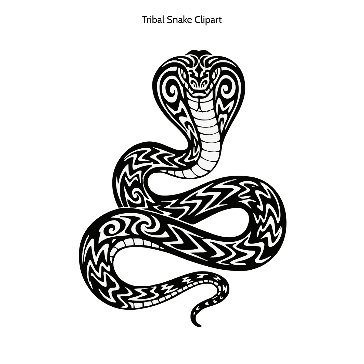 Free Tribal Snake Clipart to Edit Online