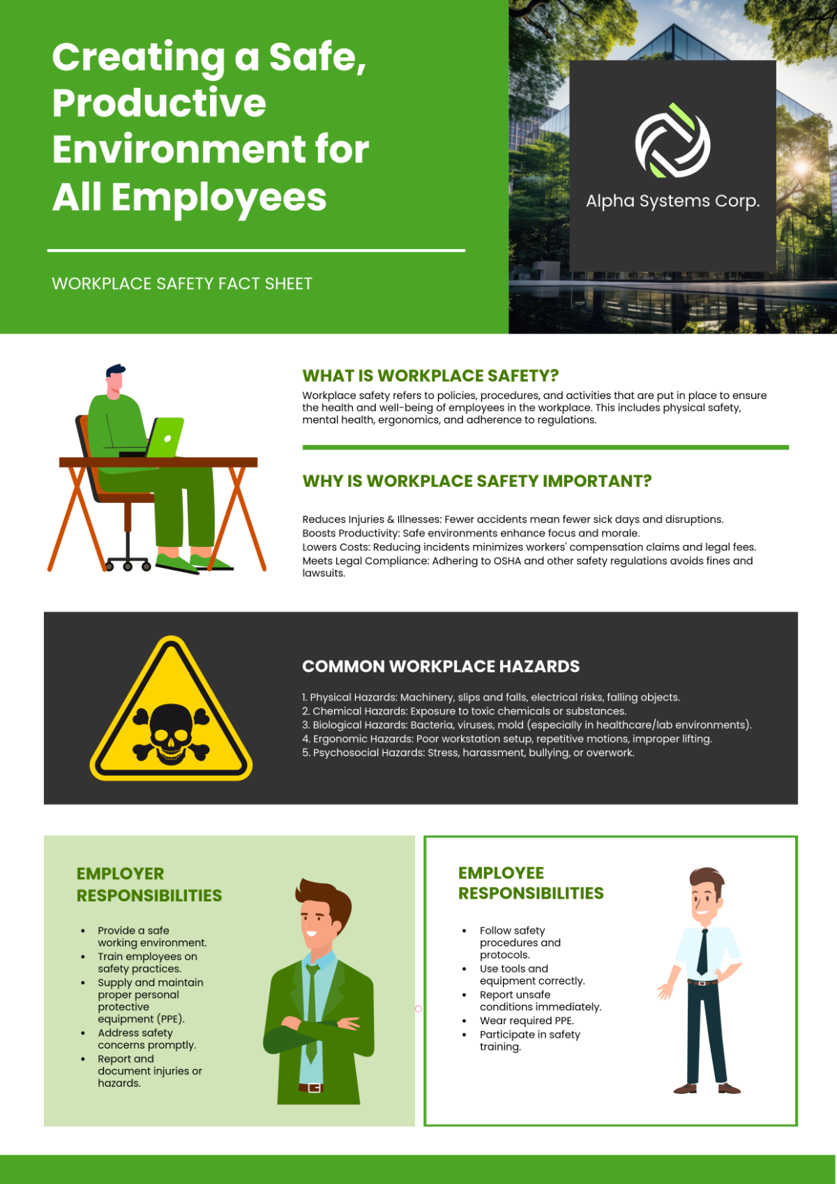 Free Workplace Safety Fact Sheet Two Pages Template to Edit Online