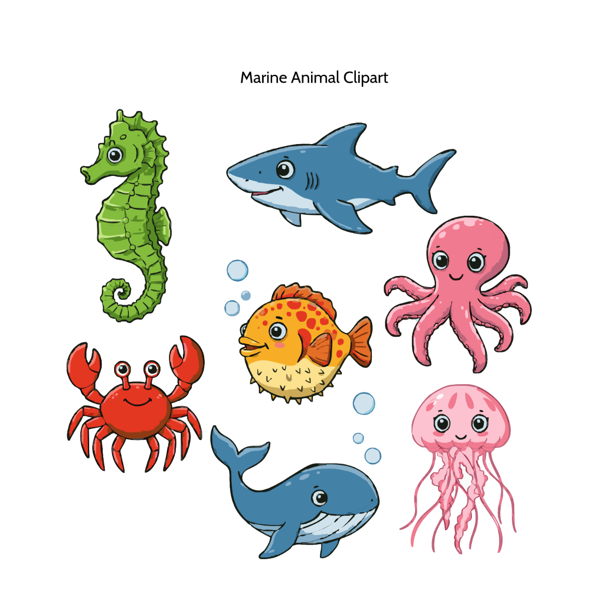 Marine Animal Clipart Marine Animal Clipart