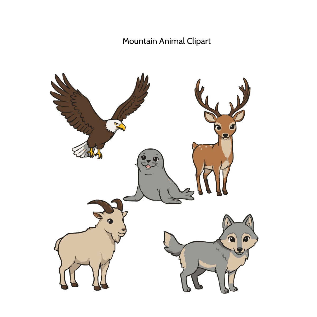 Mountain Animal Clipart Mountain Animal Clipart