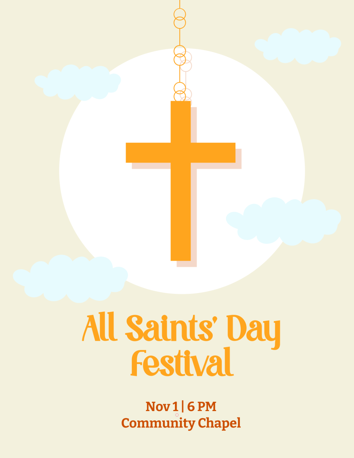 Free All Saints' Day Flyer Template to Edit Online