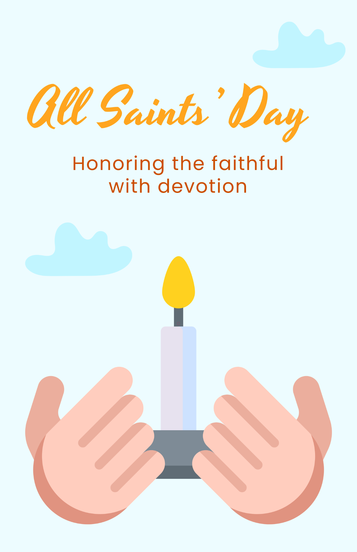 Simple All Saints' Day Art