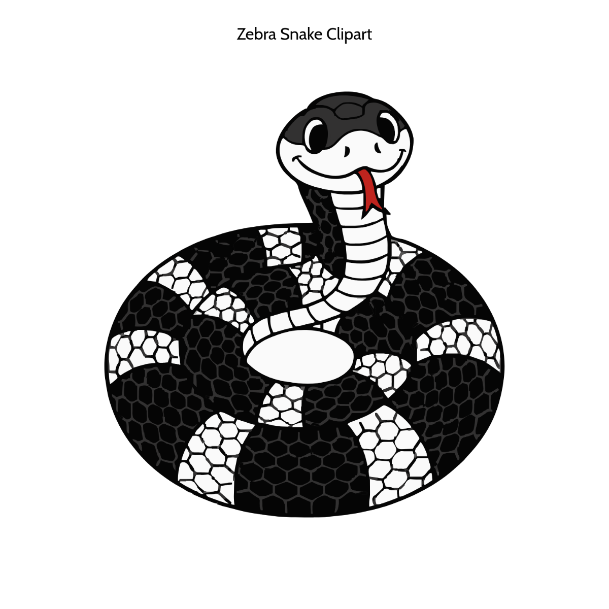 Free Zebra Snake Clipart to Edit Online