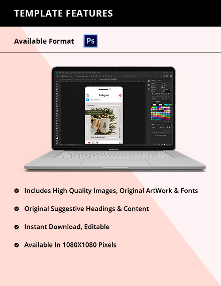 Free Christmas Instagram Post Template to Edit Online