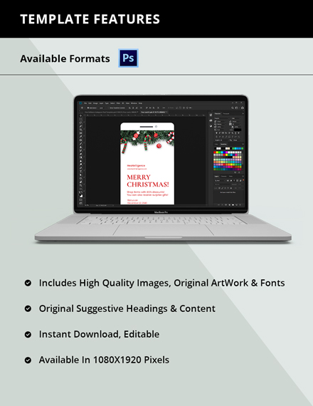 Free Merry Christmas Instagram Story Template to Edit Online