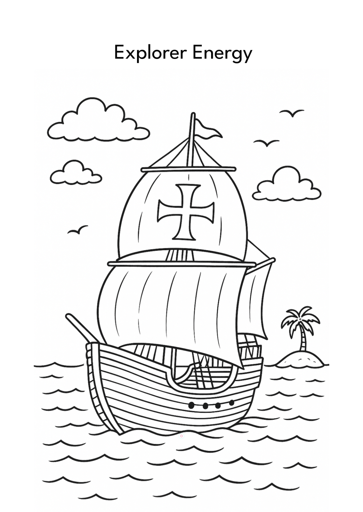Free Simple Columbus Day Drawing Template to Edit Online