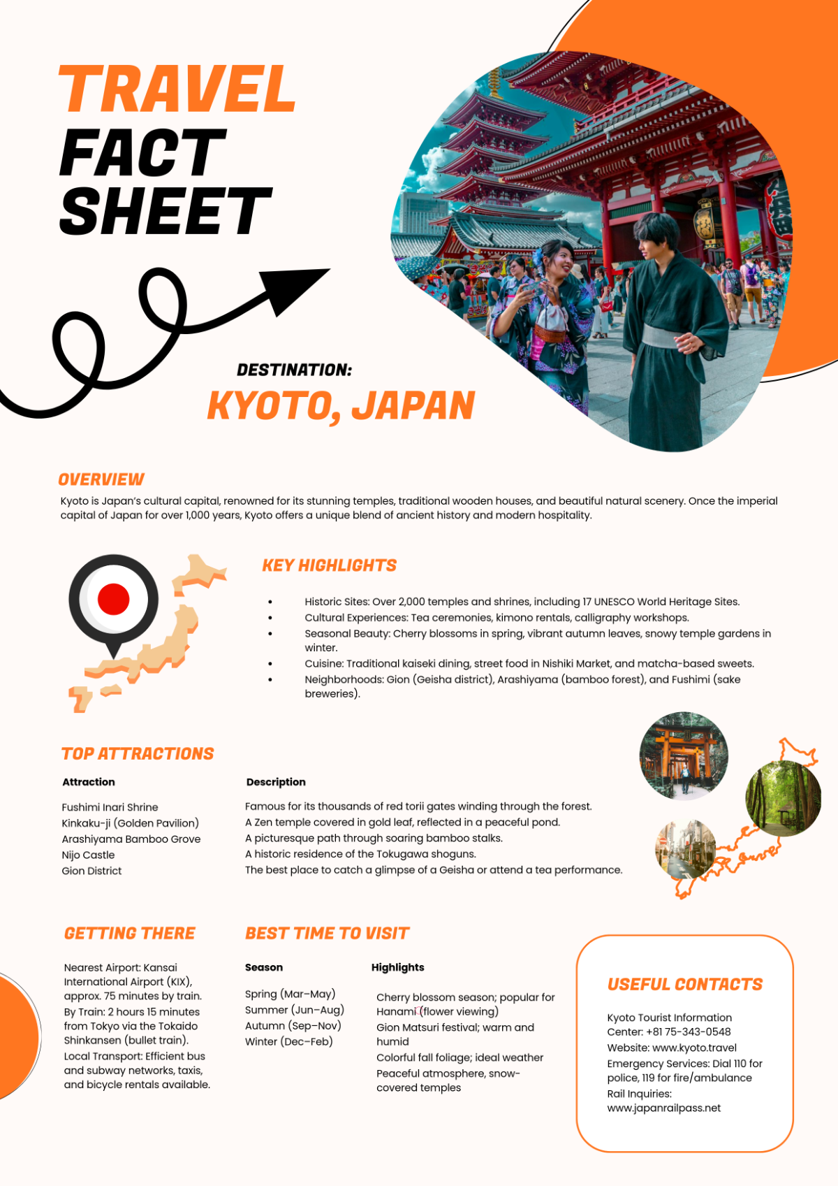 Free Travel Fact Sheet Template to Edit Online