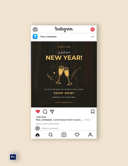 7+ Free New Year Instagram Post Templates, Ideas, Designs 2021 ...