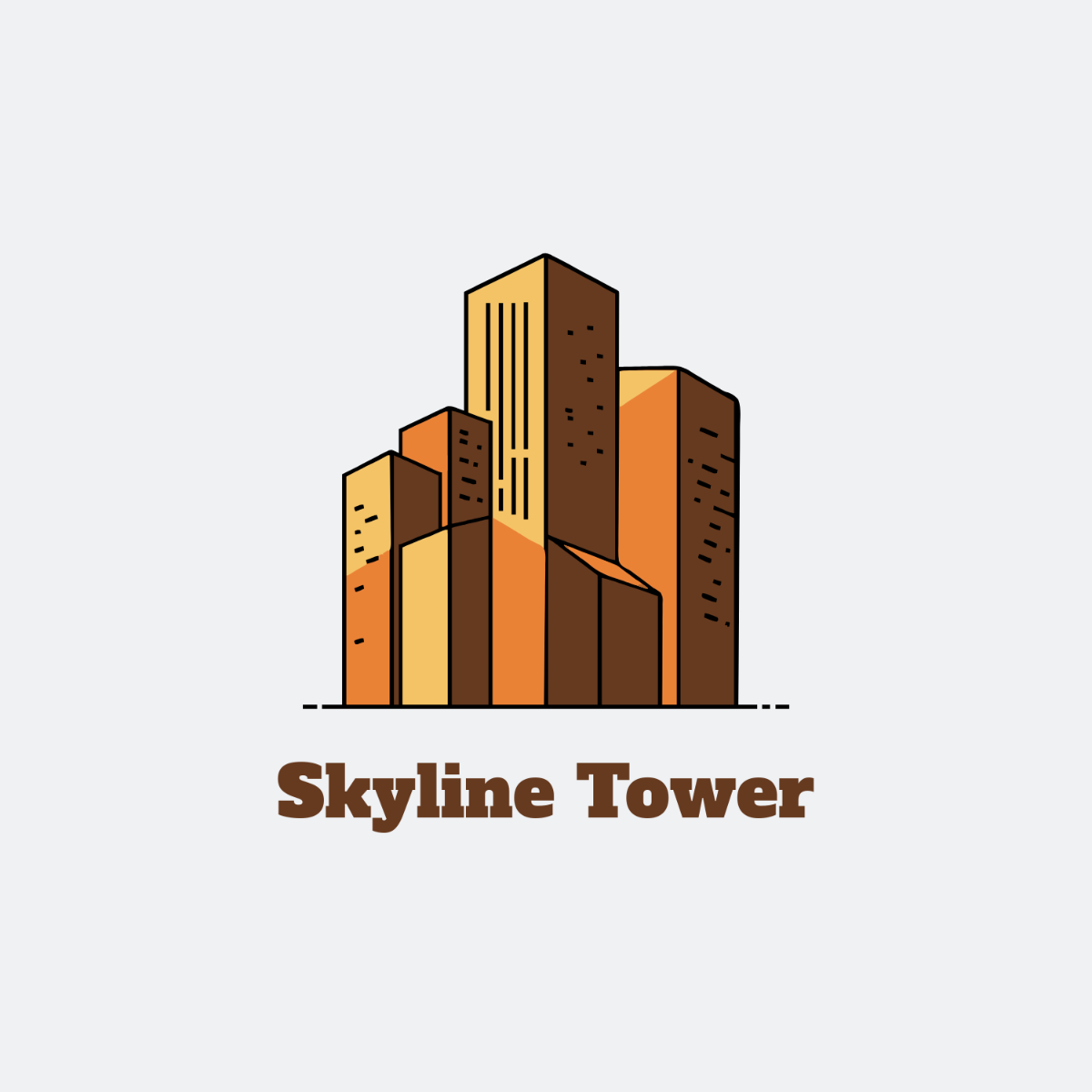 Free Skyline 3D Logo to Edit Online