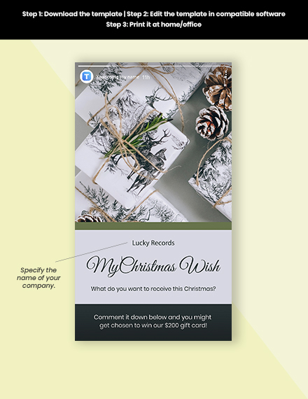 Free Christmas Wish Instagram Story Template to Edit Online