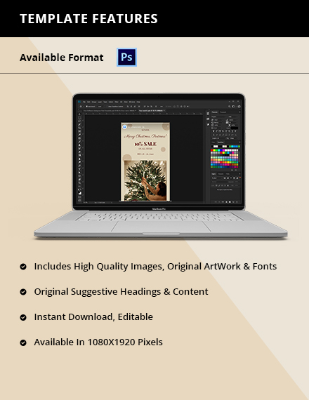 Free Christmas Tree Instagram Story Template to Edit Online