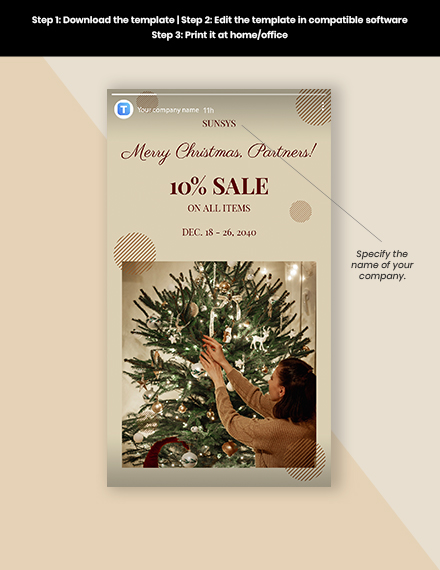 Free Christmas Tree Instagram Story Template to Edit Online
