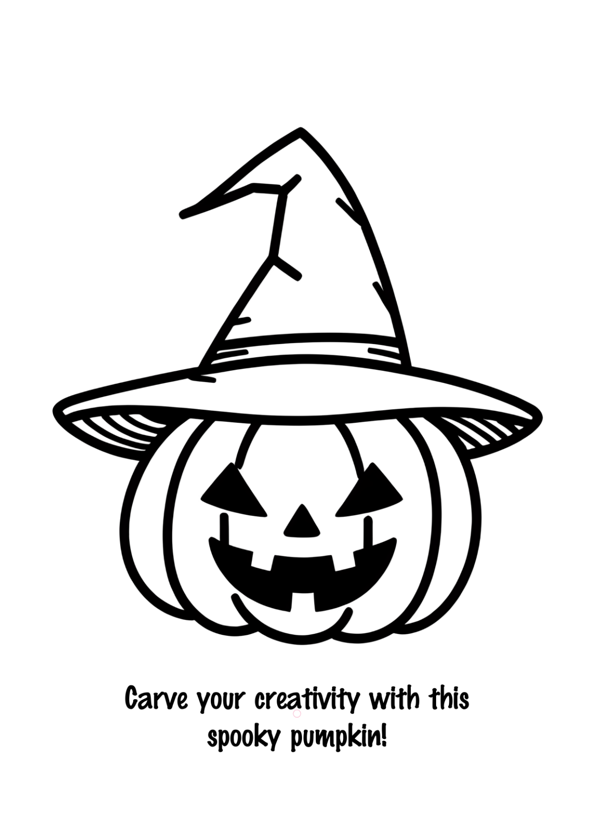 Free Halloween Pumpkin Drawing Template to Edit Online