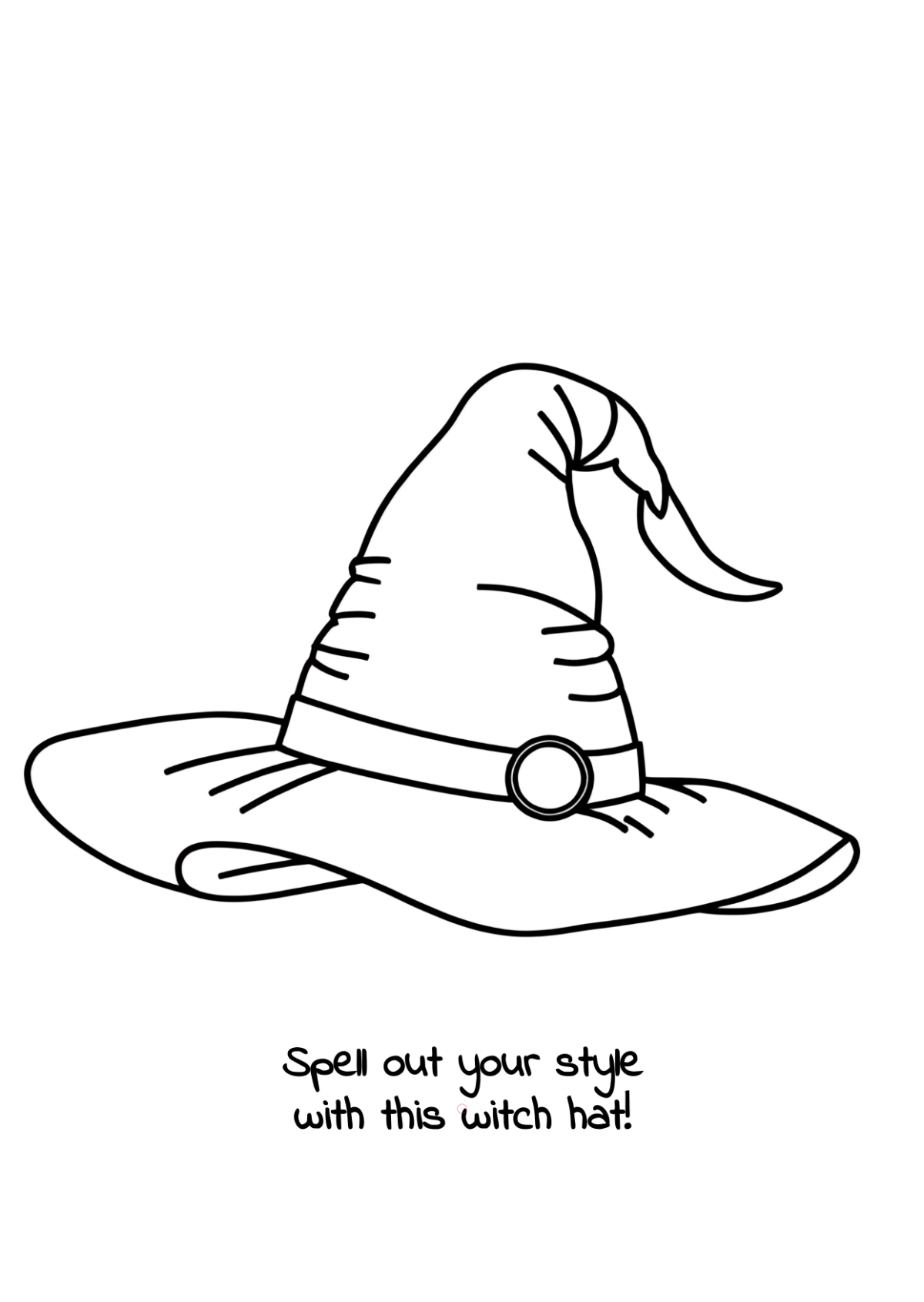Free Halloween Witch Hat Drawing Template to Edit Online