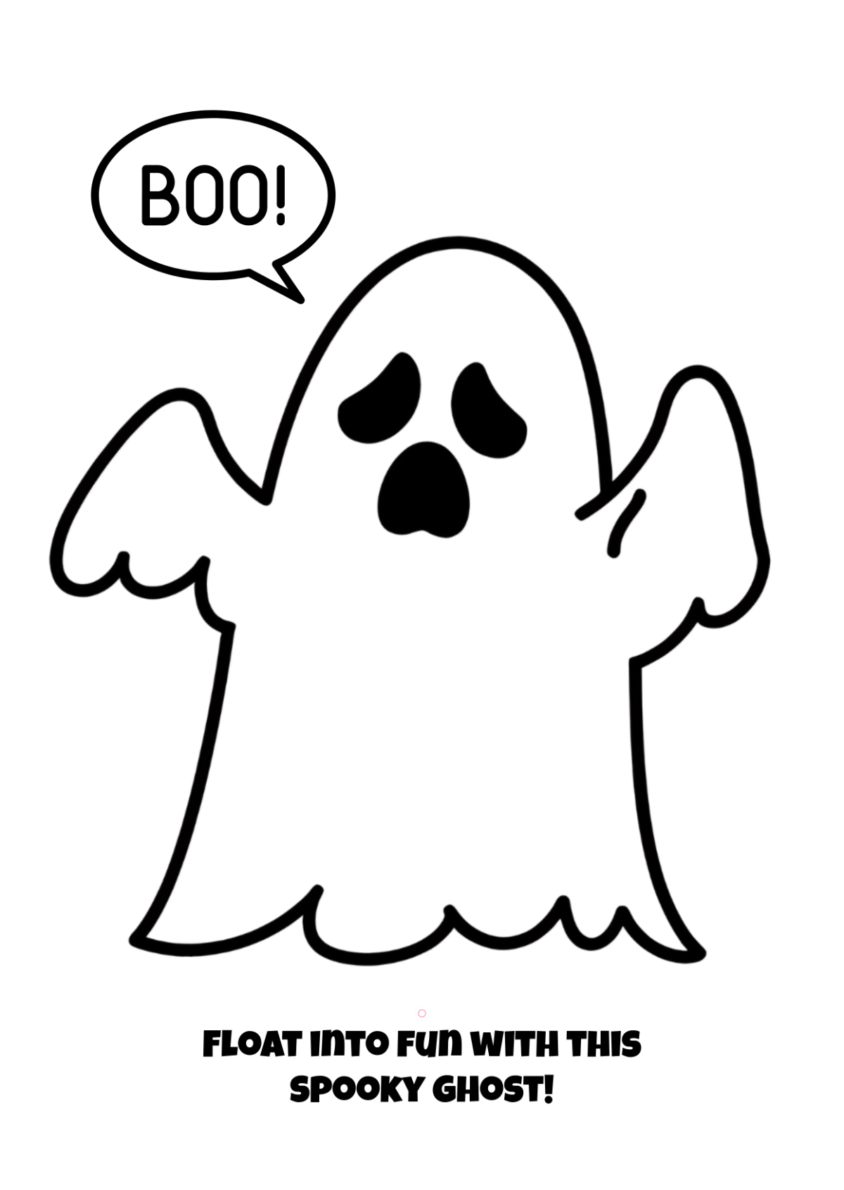 Free Ghost Halloween Drawing Template to Edit Online