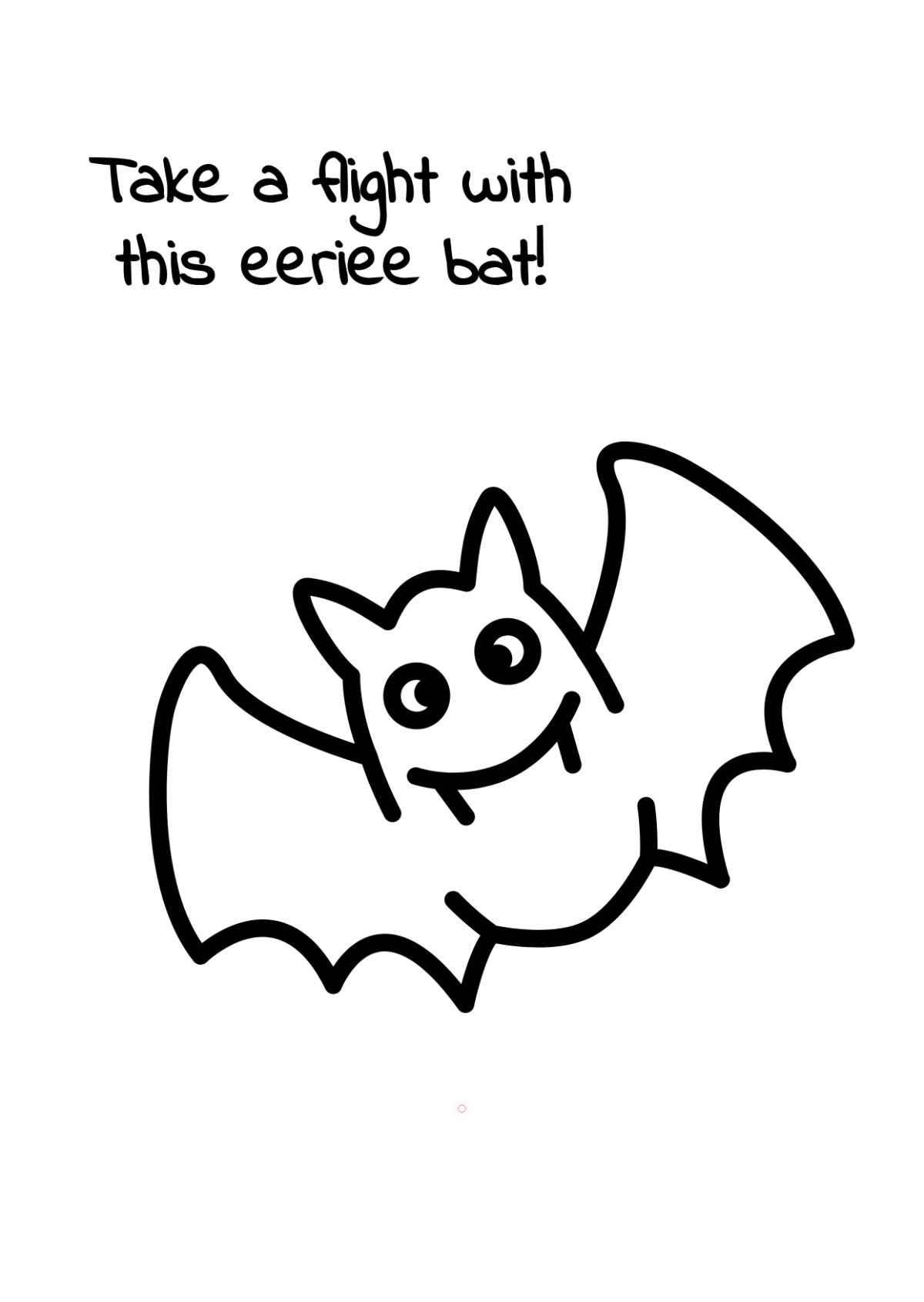 Free Halloween Bat Drawing Template to Edit Online