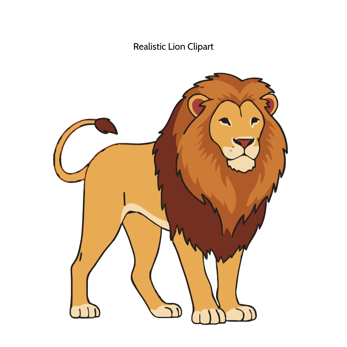 Free Realistic Lion Vector Clipart (PNG, SVG) to Edit Online